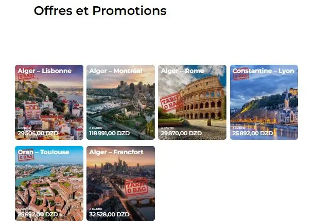 Air Algérie met en promotion ses vols vers plusieurs destinations.