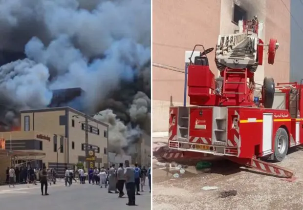 3 morts et des dizaines de personnes piégées dans l&rsquo;incendie d&rsquo;un entrepôt à Hassi Messaoud