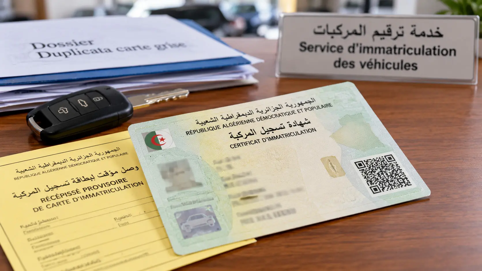 Carte grise perdue ou volée en Algérie : déclaration, dossier de duplicata et démarche