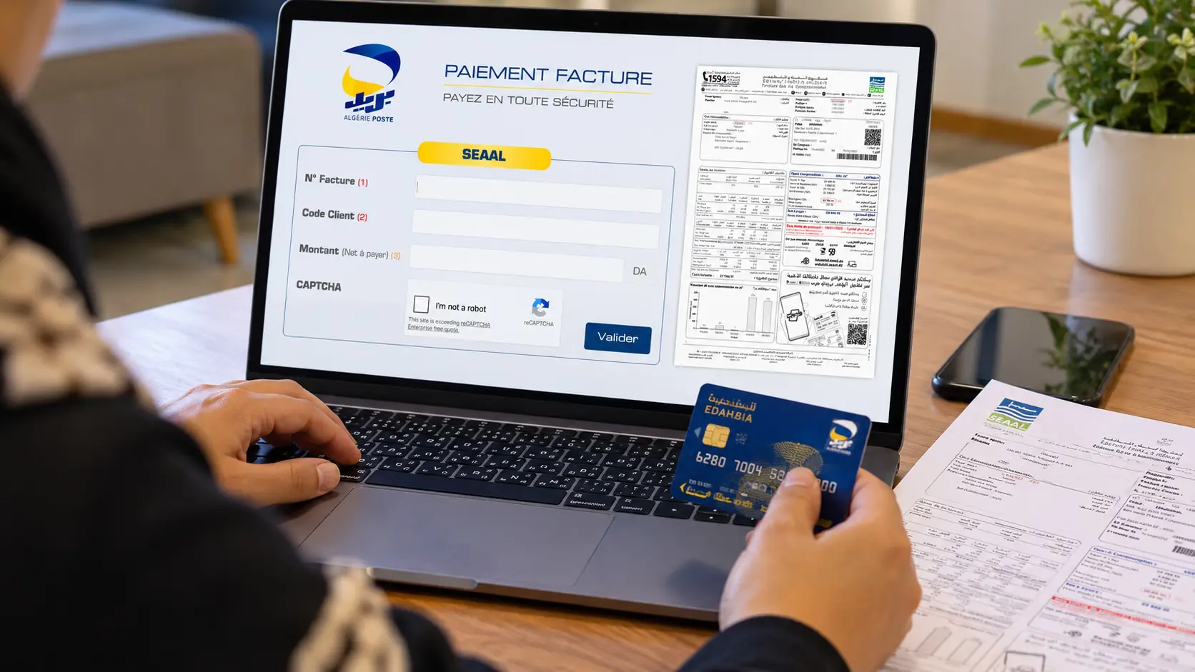 Facture d&rsquo;eau SEAAL : payer en ligne avec BaridiMob, Fatourati ou Wakalati, le mode d’emploi
