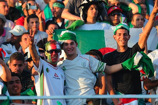 Les supporteurs Algériens au caire en Egypte