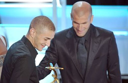 Zidane et Benzema avec les Verts