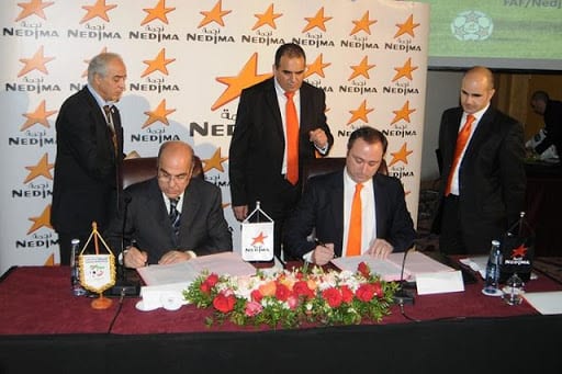 Signature d&rsquo;une convention de sponsoring entre la FAF et Nedjma