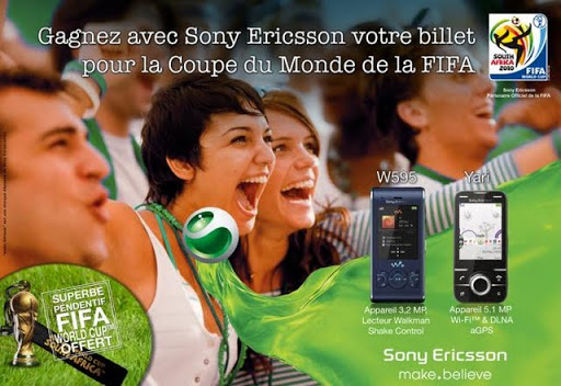 Sony Ericsson lance une nouvelle Tombola : Des package pour la coupe du monde à gagner