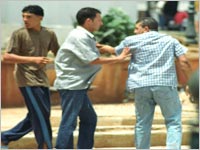 A l’école, à l’université, au stade, dans les bus…, Scènes de violence au quotidien