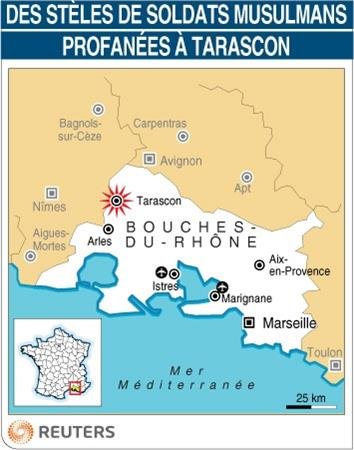 Sept stèles de soldats musulmans profanées en France