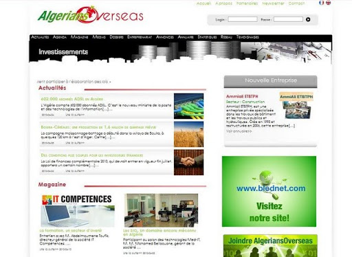 Algeriansoverseas.com : investir en Algérie