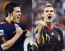 Allemagne – Espagne aujourd’hui à 19:30 à Durban : Klose-Villa, duel de fines gâchettes