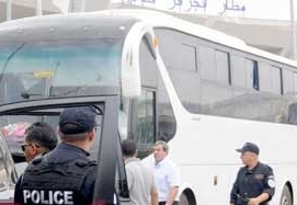 Le bus d’Al Ahly caillassé