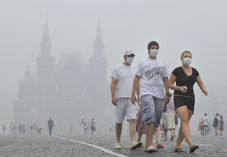 Les incendies réduits près de Sarov A Moscou les fumées reviennent