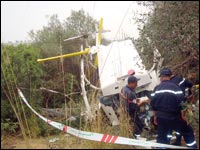 Un hélicoptère heurte une ligne haute tension Un français et un espagnol décèdent dans un crash à Corso