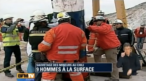 Chili – sauvetage des mineurs 13/10/10 par BFM TV