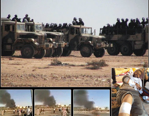 Déjà 7 morts et des centaines de blessés dans un massacre de sahraouis,La Barbarie du Maroc