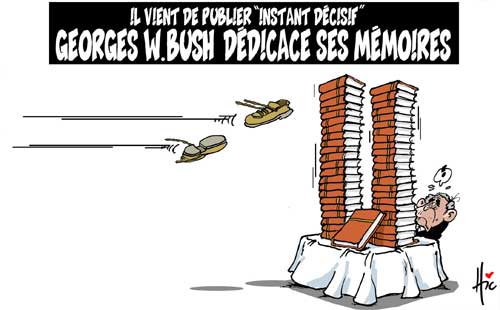 Georges w. Bush dédicace ses mémoires