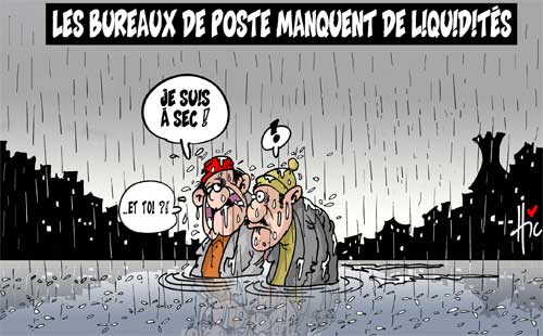 Les bureaux de poste manquent de liquidités