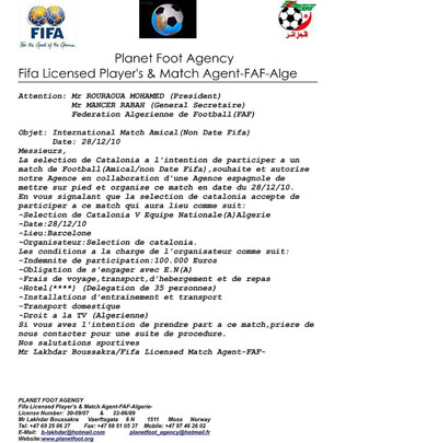 Tout sur Catalogne–Algérie