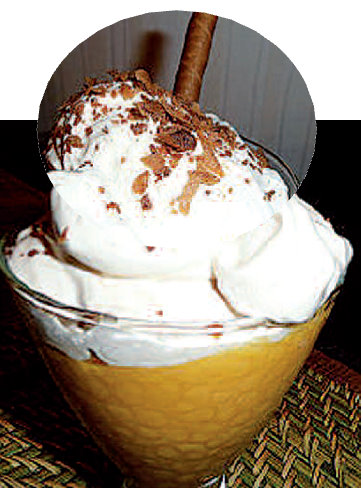 Flan au café et sa crème glacée