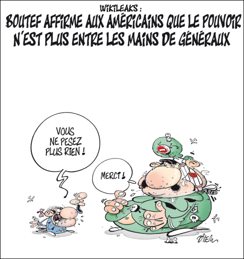 WikiLeaks: Boutef affirme aux Américains que le pouvoirs  n&rsquo;est plus entre les mains de généraux