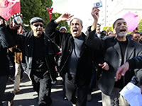 Des policiers manifestent en Tunisie