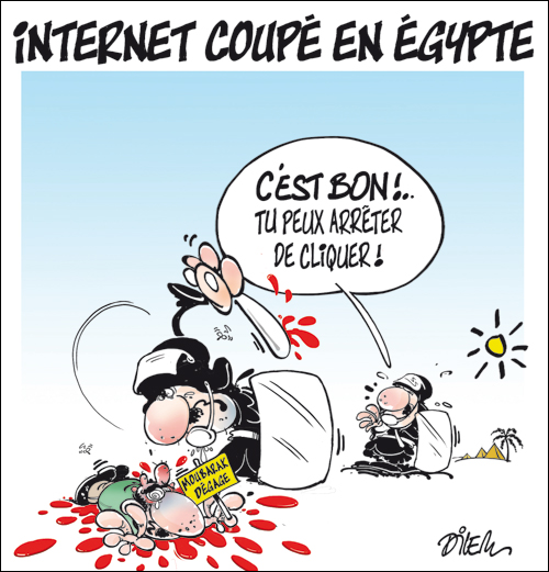 Internet coupé en Egypte