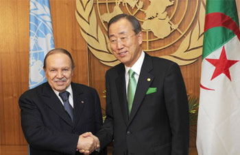 Le SG de l’ONU rend hommage à l&rsquo;Algérie pour sa présidence en 2009 de la conférence sur le désarmement : Le SG de l’ONU rend hommage à l&rsquo;Algérie