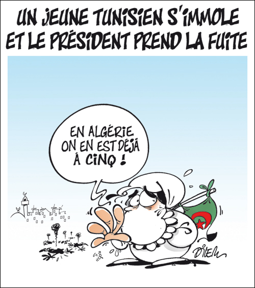Un jeune Tunisien s&rsquo;immole et le président prend la fuite
