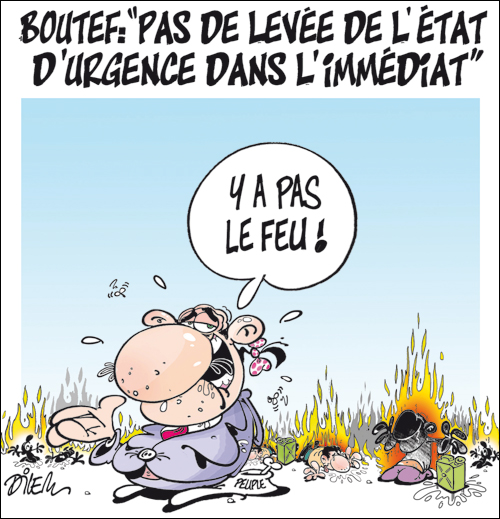 Boutef : »pas de levée de l&rsquo;état d&rsquo;urgence dans l&rsquo;immédiat « 