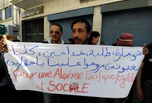 Des Algériens protestent devant le palais de Bouteflika : « Nous ne sommes pas des voyous… »