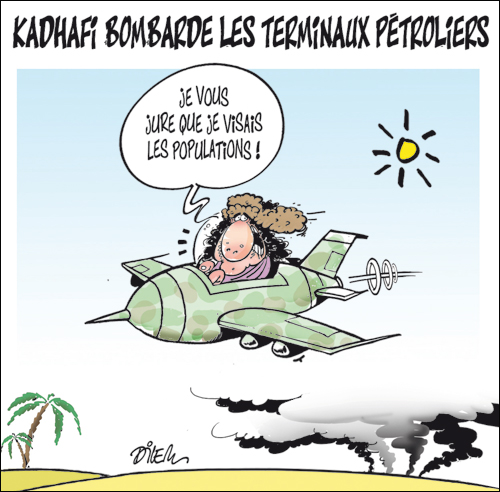 Kadhafi bombarde les terminaux pétroliers