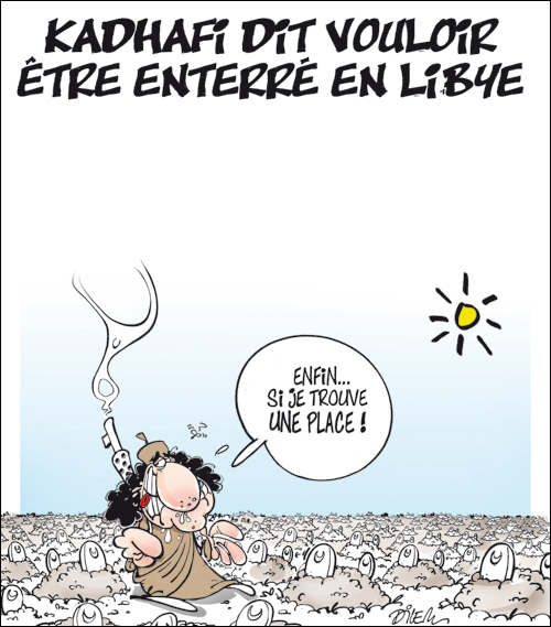 Kadhafi dit vouloir être enterré en Libye