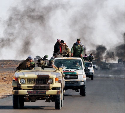 L’armée de Kadhafi approche de Benghazi