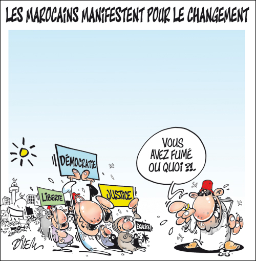Les marocains manifestent pour le changement