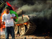 L’opposition a repris Ajdabiya, Brega, Ras-Lanouf et Ben-Jawad,La débâcle militaire de Kadhafi