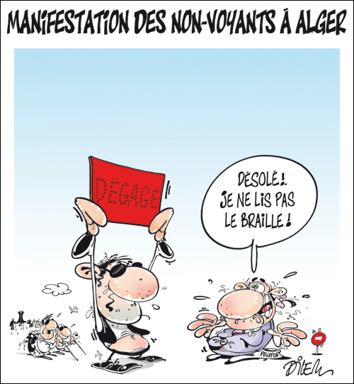 Manifestation des non-voyants à Alger