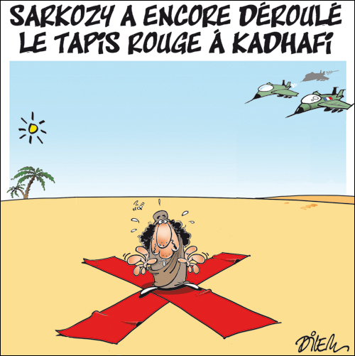 Sarkozy a encore déroulé le Tapis rouge à Kadhafi