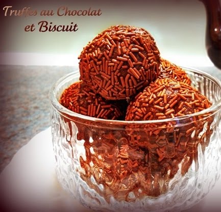 Truffes au chocolat et biscuits