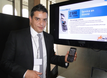 Le service Nedjma BlakBerry dévoilé au Siftech,Trois forfaits aux entreprises à seulement 2500 Da TTC