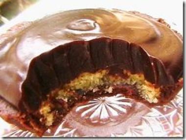 Tartelettes Amandines Avec Une Couche De Ganache Au Chocolat