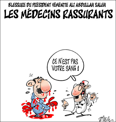 Blessure du président Yéménite Ali Abdullah Saleh,les médecins rassurants
