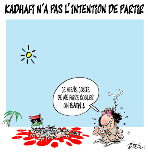 Kadhafi n&rsquo;a pas l&rsquo;intention de partir