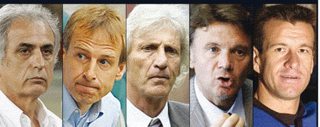 Les 5 nominés de la FAF : Halilhodzic, Troussier, Pekerman, Klinsman et Dunga