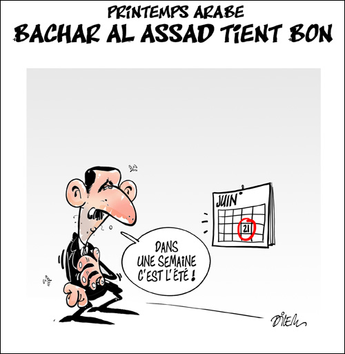 Printemps arabe , Bachar Al Assad tient bon
