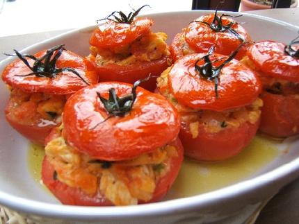 Tomates farcies au poulet