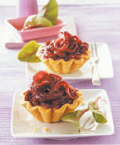 Tartelettes aux oignons rouges
