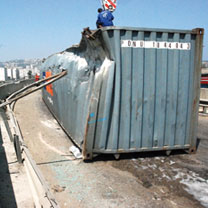 Alger : Un container se détache de sa remorque