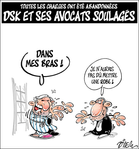 Toutes les charges ont été abandonnées,DSK et ses avocats soulagés