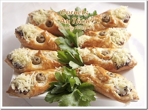 cornets feuilletes au thon