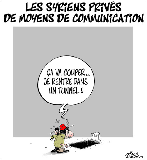 Les Syriens privés de moyens de communication