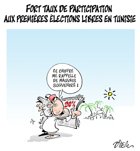 Fort taux de participation aux premières élections libres en Tunisie