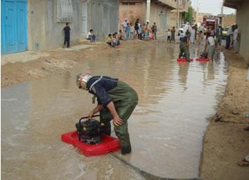 Les intempéries font des victimes,Les pompiers à pied d&rsquo;oeuvre